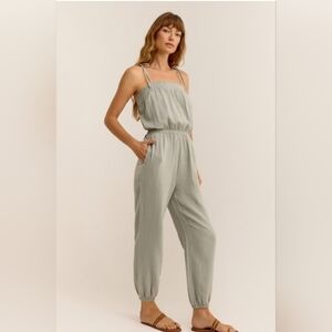 NWT Z Supply Sage Green Kiara Gauze Jumpsuit sz XS